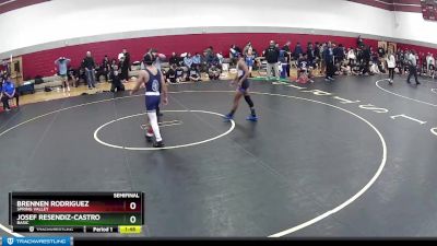 115-118 lbs Semifinal - Josef Resendiz-Castro, Basic vs Brennen Rodriguez, Spring Valley