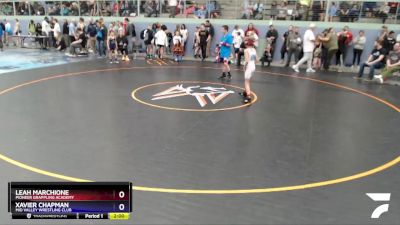 67 lbs Rr1 - Xavier Chapman, Mid Valley Wrestling Club vs Leah Marchione, Pioneer Grappling Academy