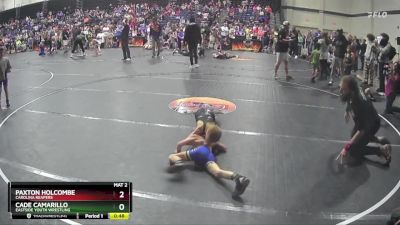 55 lbs Quarterfinal - Paxton Holcombe, Carolina Reapers vs Cade Camarillo, Eastside Youth Wrestling