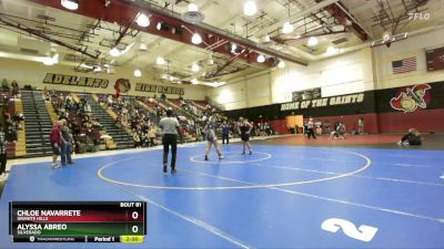 190 lbs Semifinal - Alyssa Abreo, Silverado vs Chloe Navarrete, Granite Hills