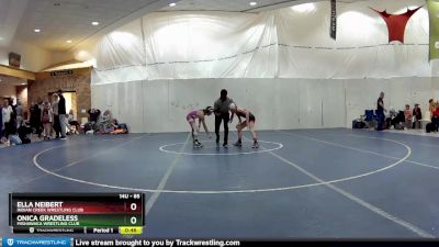 85 lbs Round 2 - Onica Gradeless, Mishawaka Wrestling Club vs Ella Neibert, Indian Creek Wrestling Club