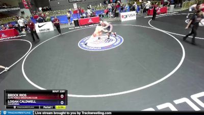 195 lbs Cons. Round 2 - Brock Rios, Elite Force Wrestling Club vs Logan Caldwell, California