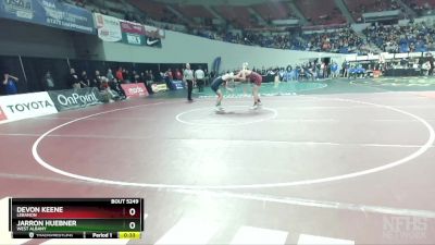 5A-144 lbs Cons. Round 2 - Jarron Huebner, West Albany vs Devon Keene, Lebanon