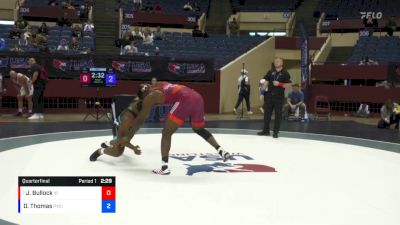 125 lbs Quarterfinal - Jacob Bullock, Indiana RTC vs Demertius Thomas, Pittsburgh Wrestling Club