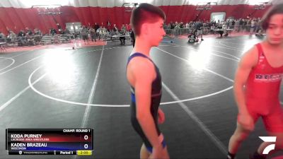 120 lbs Champ. Round 1 - Koda Purney, LaCrosse Area Wrestlers vs Kaden Brazeau, Wisconsin