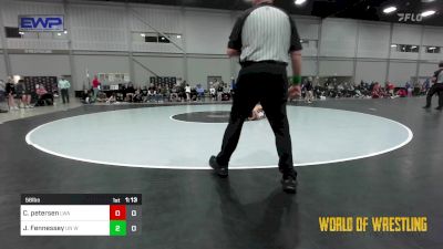 56 lbs Semifinal - Cayden Petersen, LWA 12U vs Jace Fennessey, Untouchables 12u White