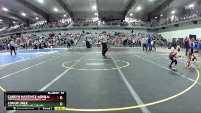 50 lbs Cons. Round 5 - Conor Ogle, Joplin Youth Wrestling Club-AAA  vs Carsyn Martinez-Aguilar, Terminator Wrestling Academy-AAA 