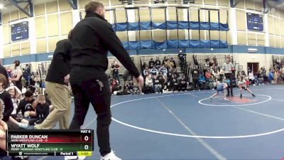 43 lbs Round 3 (4 Team) - Parker Duncan, Avon Wrestling Club vs Wyatt Wolf, Perry Meridian Wrestling Club