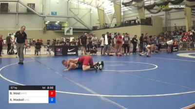 57 kg Consi Of 8 #2 - Bryce West, Northern Illinois RTC vs Alex Mackall, Cyclone Regional Training Center