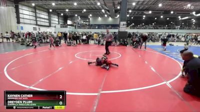 53 lbs Round 3 - Kaynen Cather, Dinwiddie Mat Rats vs Dreyden Pluim, Guerrilla Wrestling (GWA)