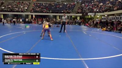 80 lbs Round 2 - Rhilynn Tolzman, Summit Wrestling Academy vs Madilyn Trottier, Apple Valley