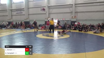 68 lbs Pools - Lila Carson, Badger Girls Elite vs Aryanna Campbell, Pursuit