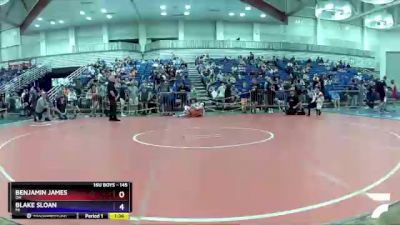 145 lbs Champ. Round 2 - Benjamin James, OH vs Blake Sloan, MI