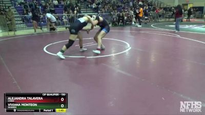 150 lbs Quarterfinal - Viviana Monteon, Warren vs Alejandra Talavera, Chino