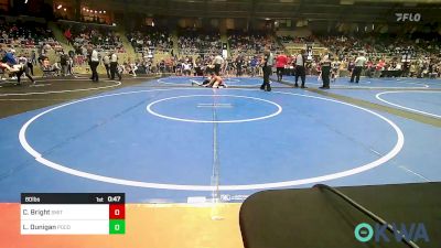 80 lbs Consi Of 8 #2 - Cooper Bright, Smith Wrestling Academy vs Laine Dunigan, Pocola Youth Wrestling