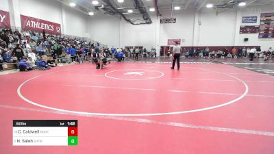 150 lbs Round Of 16 - Caleef Caldwell, Montville vs Naser Saleh, Suffield/Windsor Locks