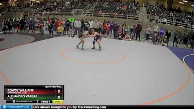 102 lbs Quarterfinal - Rowdy Williams, Oakridge Mat Club vs Alejandro Vargas, COWA