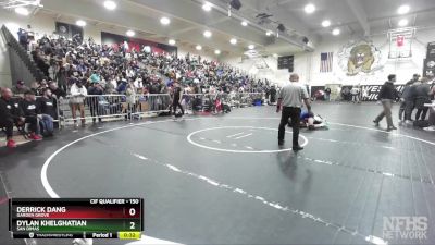 150 lbs Cons. Round 1 - Derrick Dang, Garden Grove vs Dylan Khelghatian, San Dimas