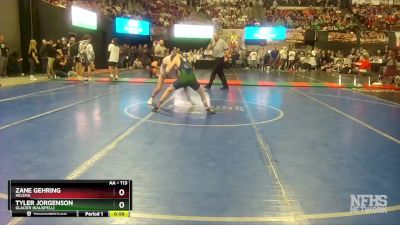 AA - 113 lbs Cons. Round 1 - Zane Gehring, Helena vs Tyler Jorgenson, Glacier (Kalispell)