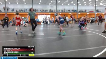 90 lbs Round 2 (4 Team) - Karleigh Langley, Team Bear vs Brayden Sharpe, JET