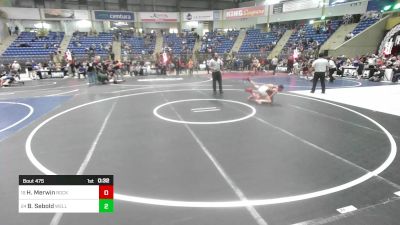 110 lbs Consi Of 16 #2 - Hunter Merwin, Rocky Ford vs Brayden Sebold, Wellington