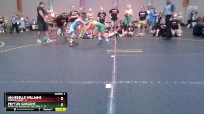 78 lbs Round 1 (4 Team) - Annebelle Williams, Untouchables vs Peyton Sargent, Nebraska Queens Of The Corn 2