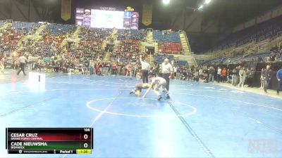 106 lbs Champ. Round 1 - Cesar Cruz, Grand Forks Central vs Cade Nieuwsma, Bismarck