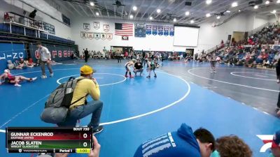 85 lbs Quarterfinal - Gunnar Eckenrod, Eastside United vs Jacob Slaten, Wright Gladiators