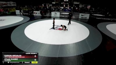 53 lbs Champ. Round 3 - Ethan Suarez, California vs Karson Arevalos, Socal Grappling Wrestling Club