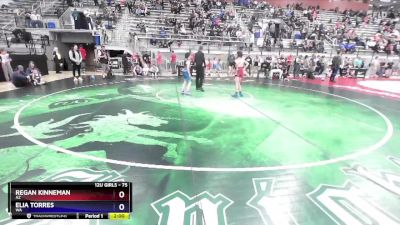 75 lbs Quarterfinal - Regan Kinneman, AZ vs Elia Torres, WA