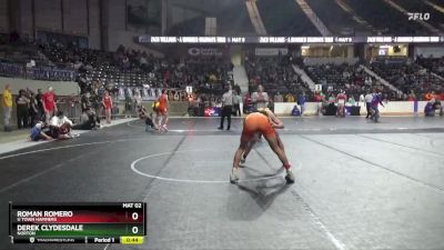 126 lbs Cons. Round 3 - Roman Romero, U Town Hammers vs Derek Clydesdale, Norton