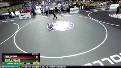 43 lbs Cons. Round 3 - David J. Villa Iii, Top Dog Wrestling Club vs Tate Jimenez, California