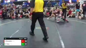 70 lbs Finals (8 Team) - Keilan Yang, The Funky Singlets vs Isaac Showalter, Backyard Brawlers