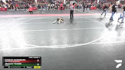 51 lbs Cons. Round 3 - Obadiah Yeager, Cadott vs Charles Oldenburg, Burlington Wrestling