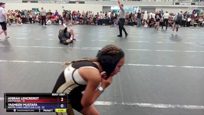 Round 1 - Yasmeen Mustafa, Winter Haven Wrestling Club vs Amirah Lencrerot, Unattached