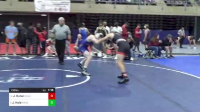 130 lbs Consi Of 8 #2 - Jordan Rutan, Punxsutawney, PA vs Joshua Hale, Manchester, MD