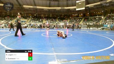 70 lbs Consi Of 8 #2 - Raphael Logan, Apex vs Vincent Gustason, Team Tulsa Wrestling Club