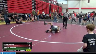 65 lbs Quarterfinal - Jaxon Martin, Panther Paws Youth Wrestling vs Marcelo Simon, HYWO