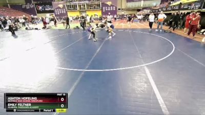 G123-124 lbs Round 3 - Emily Feltner, Alabama Takedown Academy vs Ashton Hofeling, Beatrice High School Wrestling