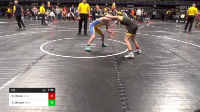 105 lbs Final - Camden Olson, Steel Valley vs Cael Brown, Derry