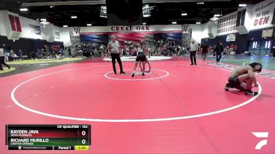 132 lbs Semifinal - Richard Murillo, Canyon Springs vs Kayden Java, Vista Murrieta