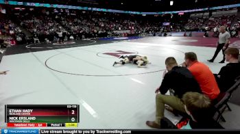 D2-113 lbs Quarterfinal - Ethan Hady, Richland Center vs Nick Ersland, Wisconsin Dells