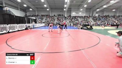 126 lbs Consi Of 64 #2 - Levi Dennis, NC vs Eli Cramer, VA