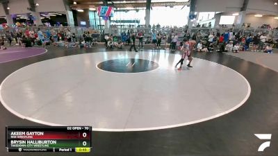 70 lbs Cons. Round 2 - Akeem Gayton, Rise Wrestling vs Brysin Halliburton, Takedown-City Wrestling