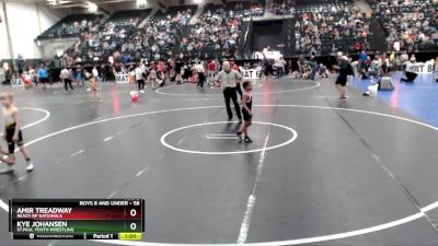 58 lbs Semifinal - Amir Treadway, Ready RP Nationals vs Kye Johansen, St.Paul Youth Wrestling