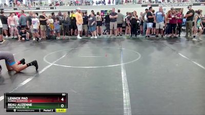 80 lbs Quarterfinals (8 Team) - Lennox Pao, Florida Scorpions vs Beau Auzenne, Cocoa Beach WC