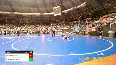 90 lbs Round Of 16 - Montra Nelson, Cowboy Wrestling Club vs Tate Kirkpatrick, Grynd