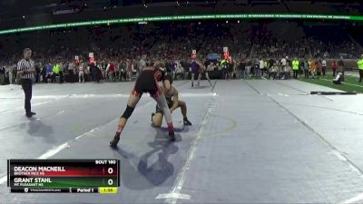 D2-132 lbs Quarterfinal - Grant Stahl, Mt Pleasant HS vs Deacon MacNeill, Brother Rice HS