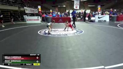 49 lbs 3rd Place Match - Bella Cardenas, Tranquillity Wrestling Club vs Ricky Gonzalez, California