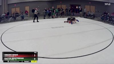 135 lbs Round 2 (8 Team) - Easton Broxterman, Kansas Pythons vs Vincent Rosas, Kansas Rattlers